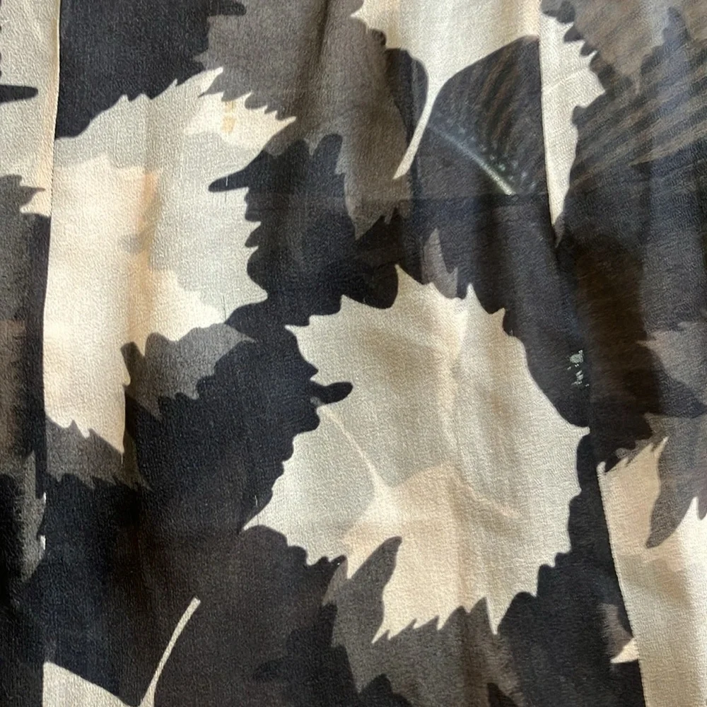 Vintage 20s leaf pattern sheer midi dress size small - Picture 4 of 16